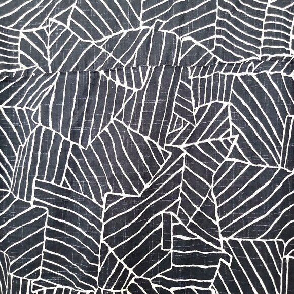 Volcom Black & Cream Abstract Print Slim Fit Short Sleeve Button Up Shirt SZ M - Picture 6 of 10